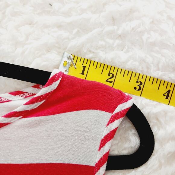Tank Top Size S Sailorcore CAbi Candy Cane Stripe Red White Nautical Cruise - Picture 6 of 13